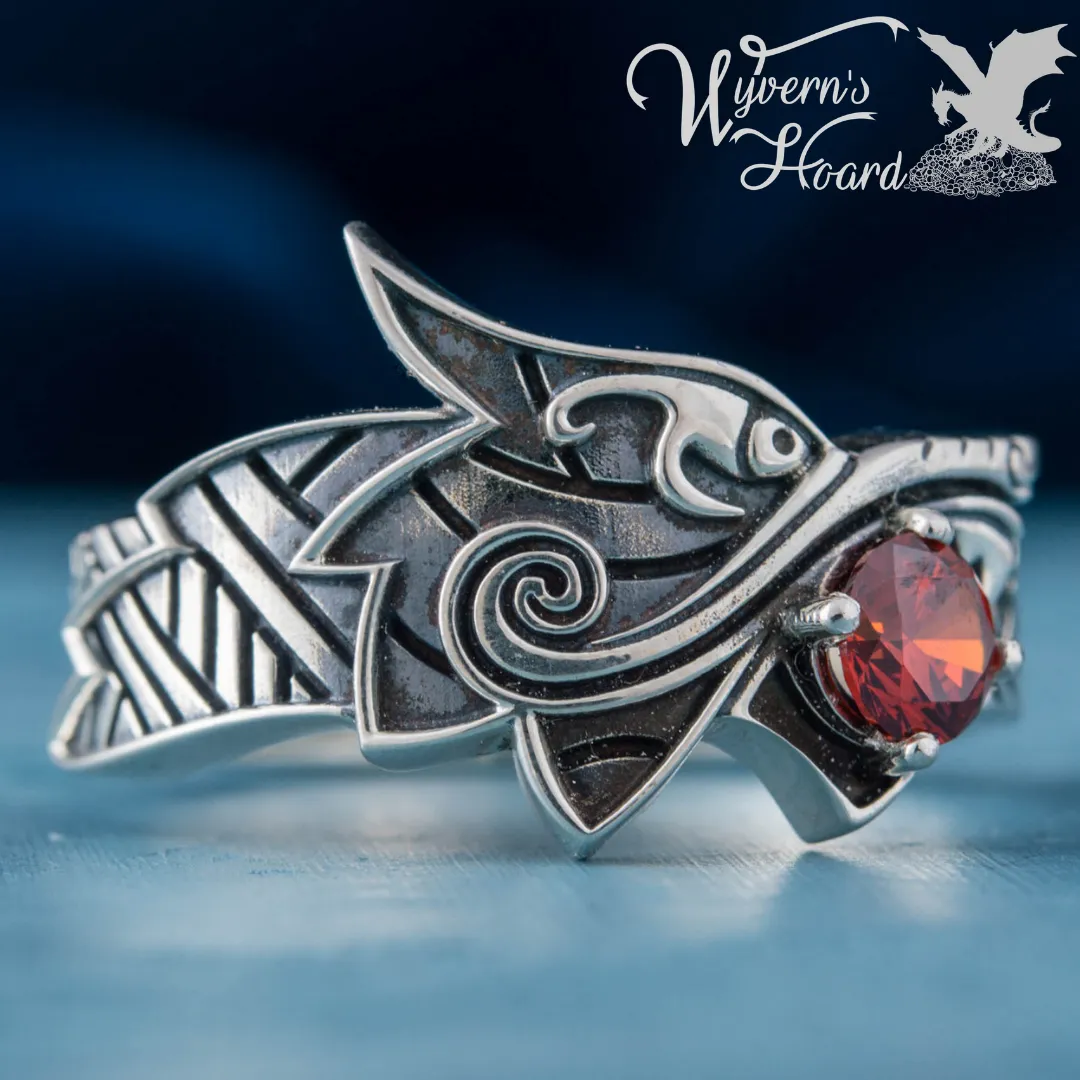 Fenrir, The Sun-Eater Sterling Silver Ring