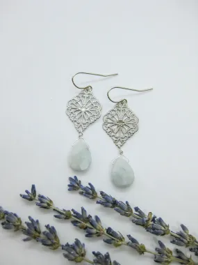 Fern: Aquamarine Earrings - e622