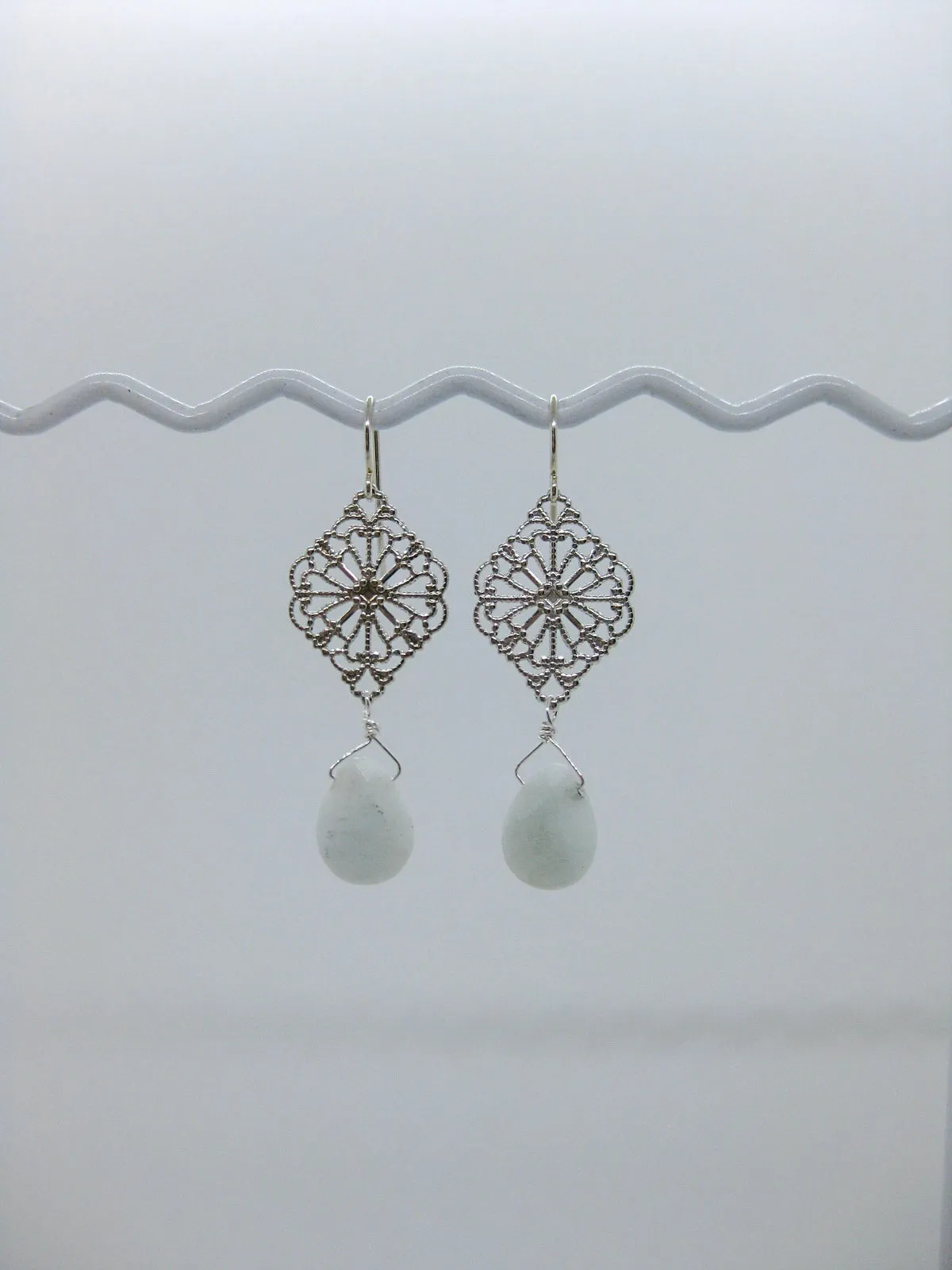 Fern: Aquamarine Earrings - e622