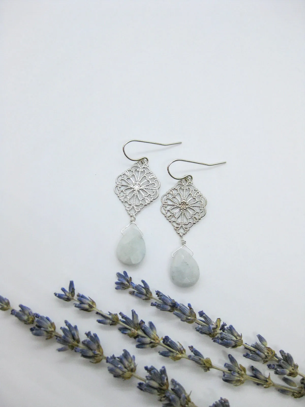 Fern: Aquamarine Earrings - e622