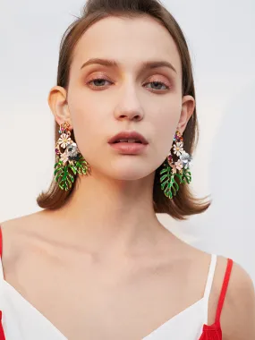 FN Long Tassel Flower Drop Earrings LOJS101