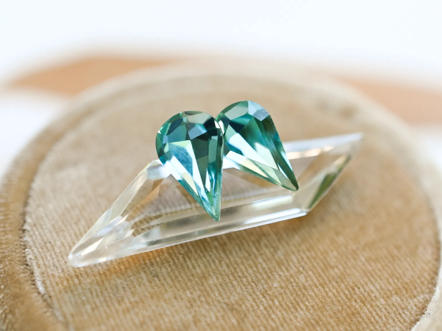 Gemstone Stud - Swarovski Icy Blue