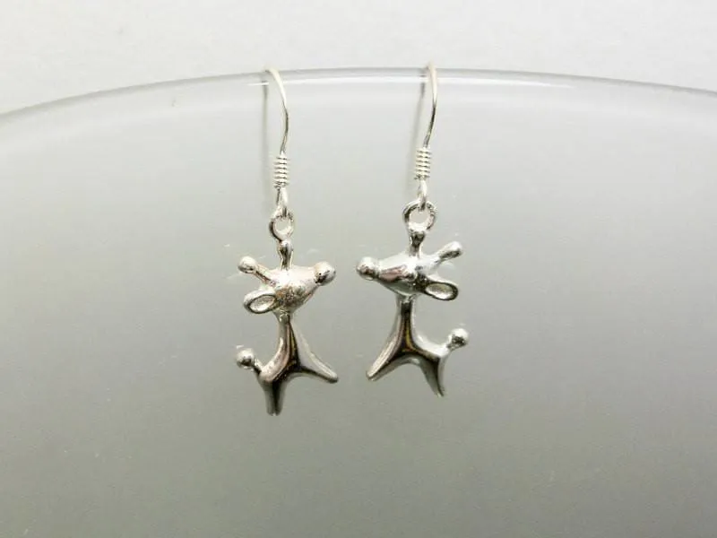 Giraffe Drop Earrings, 925 Sterling Silver, Handmade Animal Earrings, Gifts for her