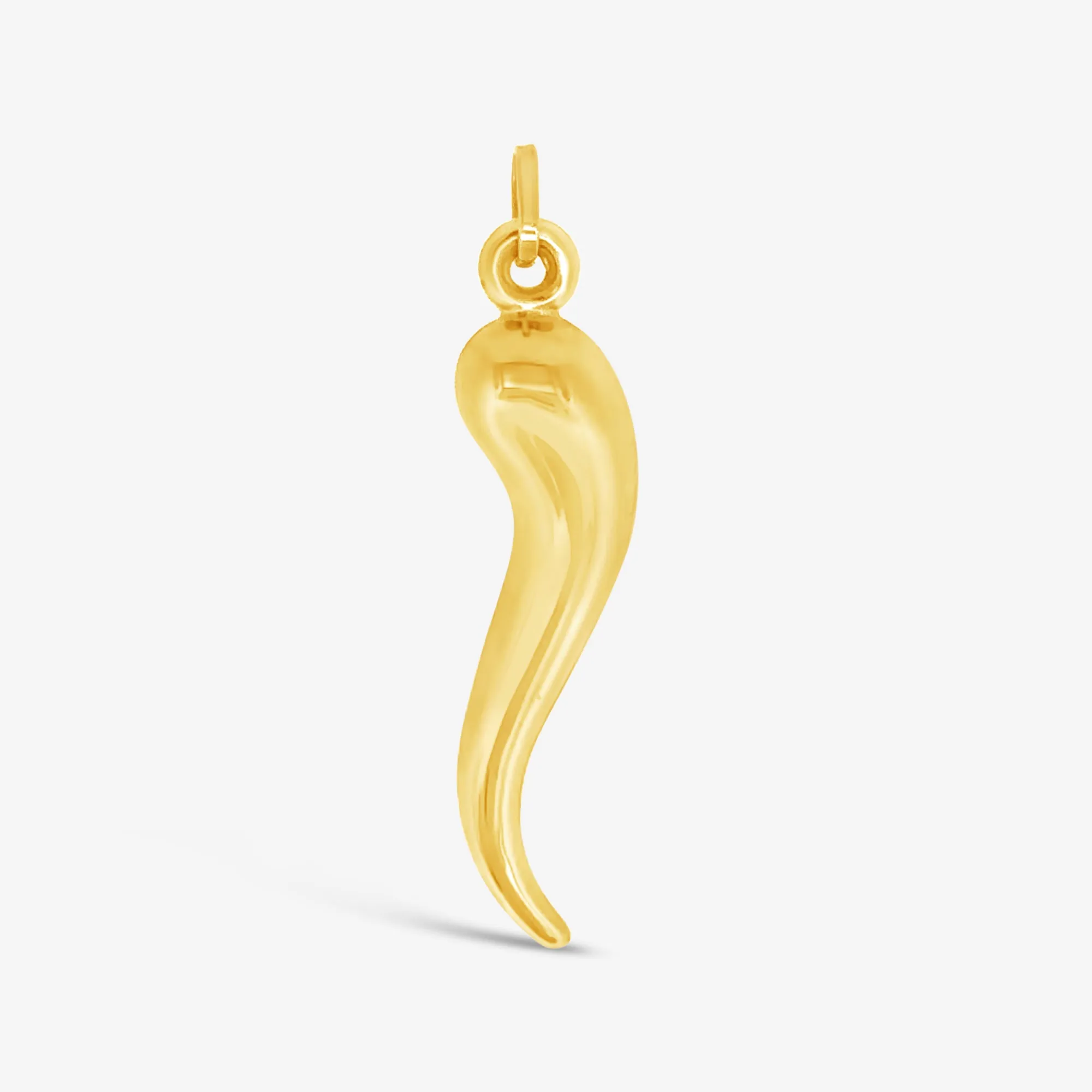 Gold Italian Horn Pendant