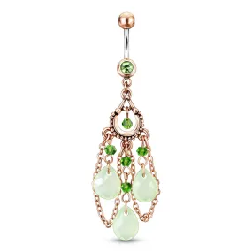 Green Chandelier Belly Ring