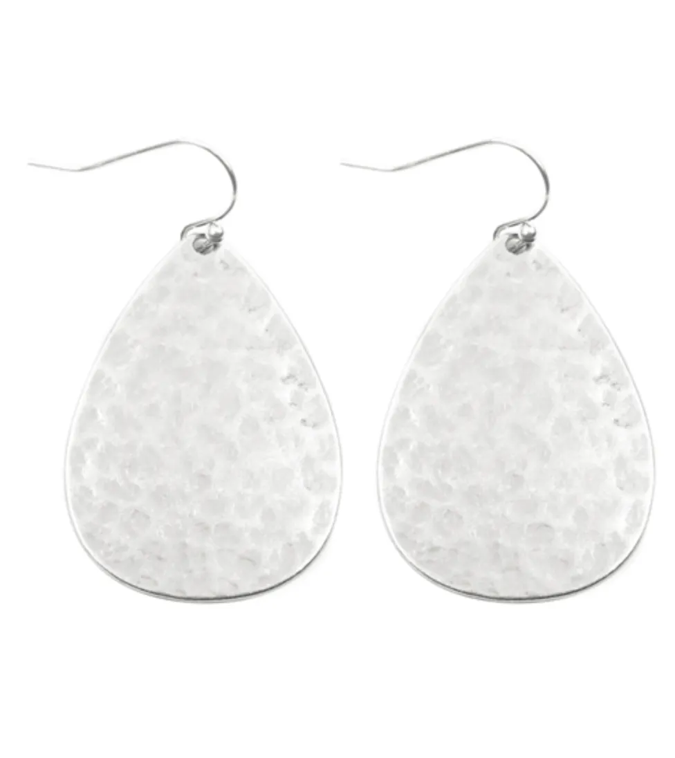 Hammered Tear Drop ( 2 colors )