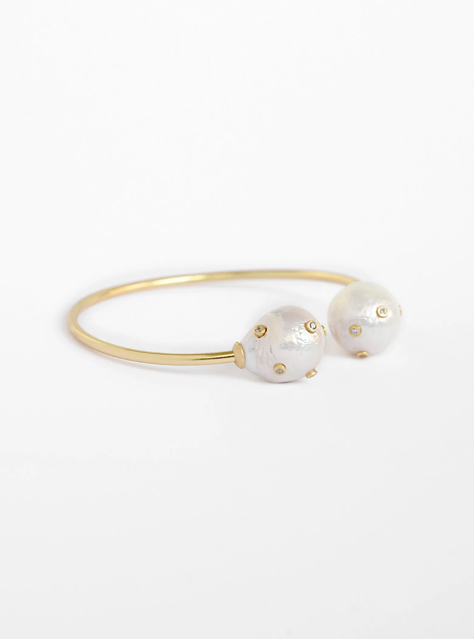 Hand Crafted Double Baroque Pearl Bangle