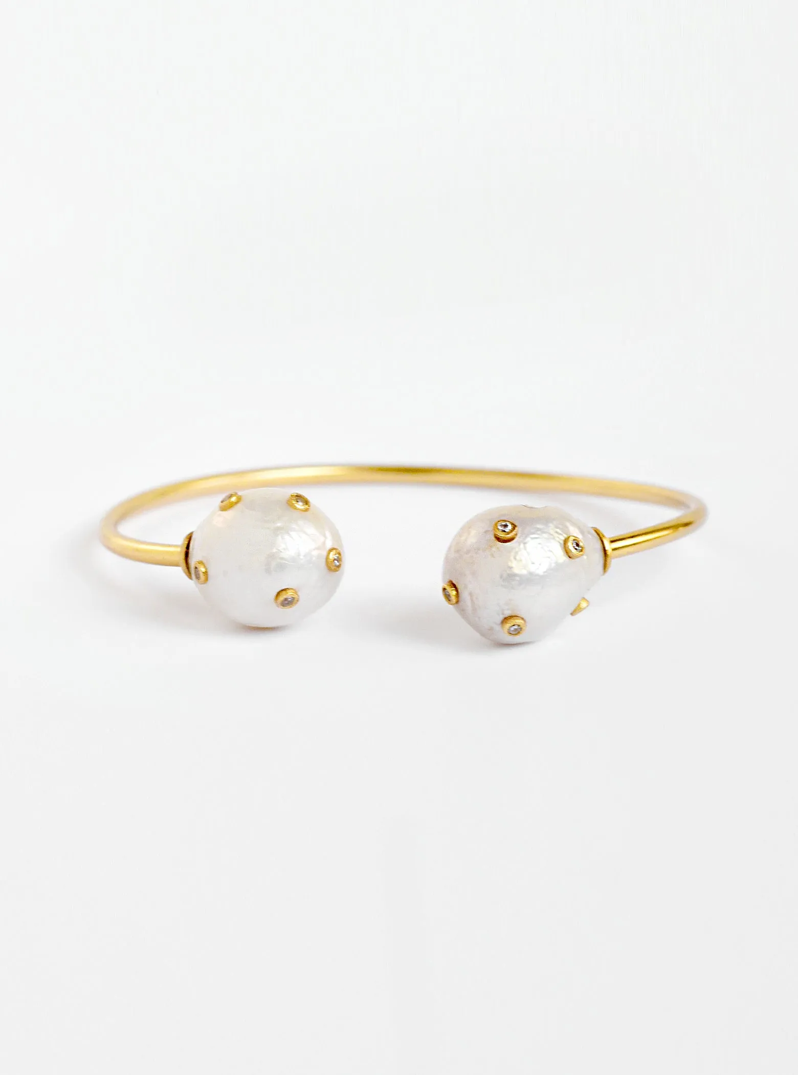 Hand Crafted Double Baroque Pearl Bangle