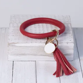 Hannah Hands Free Bangle Keychain-Garnet Red