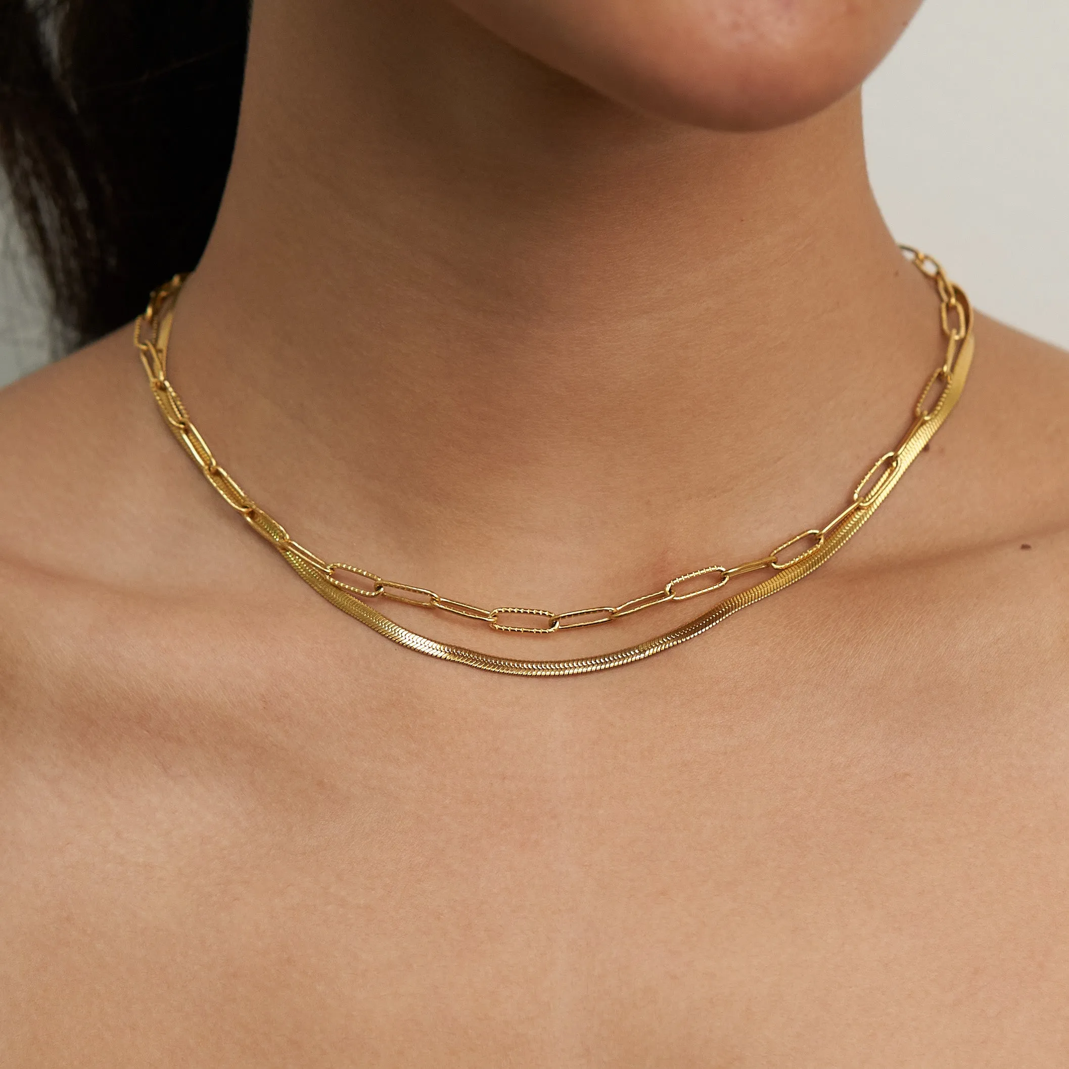 Herringbone Layered Necklace