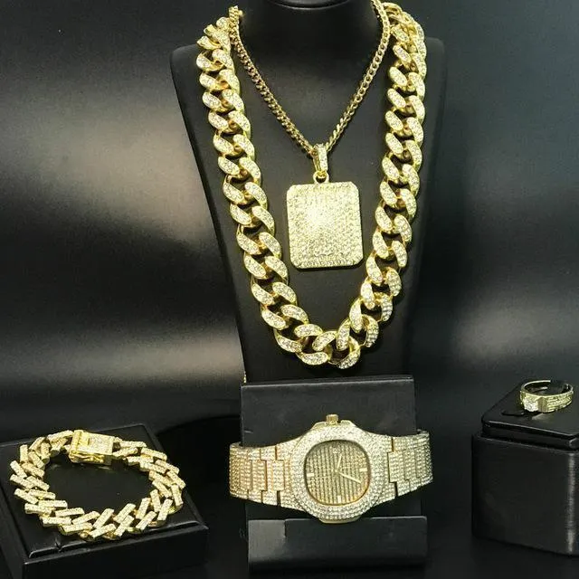 Hip Hop Jewelry Set For Men