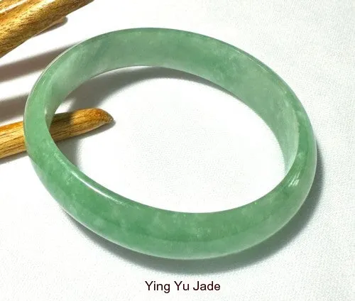 Imperial Green Small Oval Burmese Jadeite Bangle Bracelet 50 mm (BB2998)