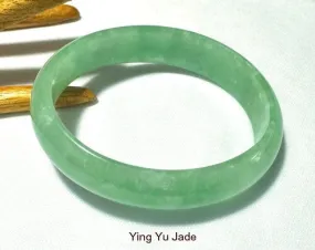 Imperial Green Small Oval Burmese Jadeite Bangle Bracelet 50 mm (BB2998)