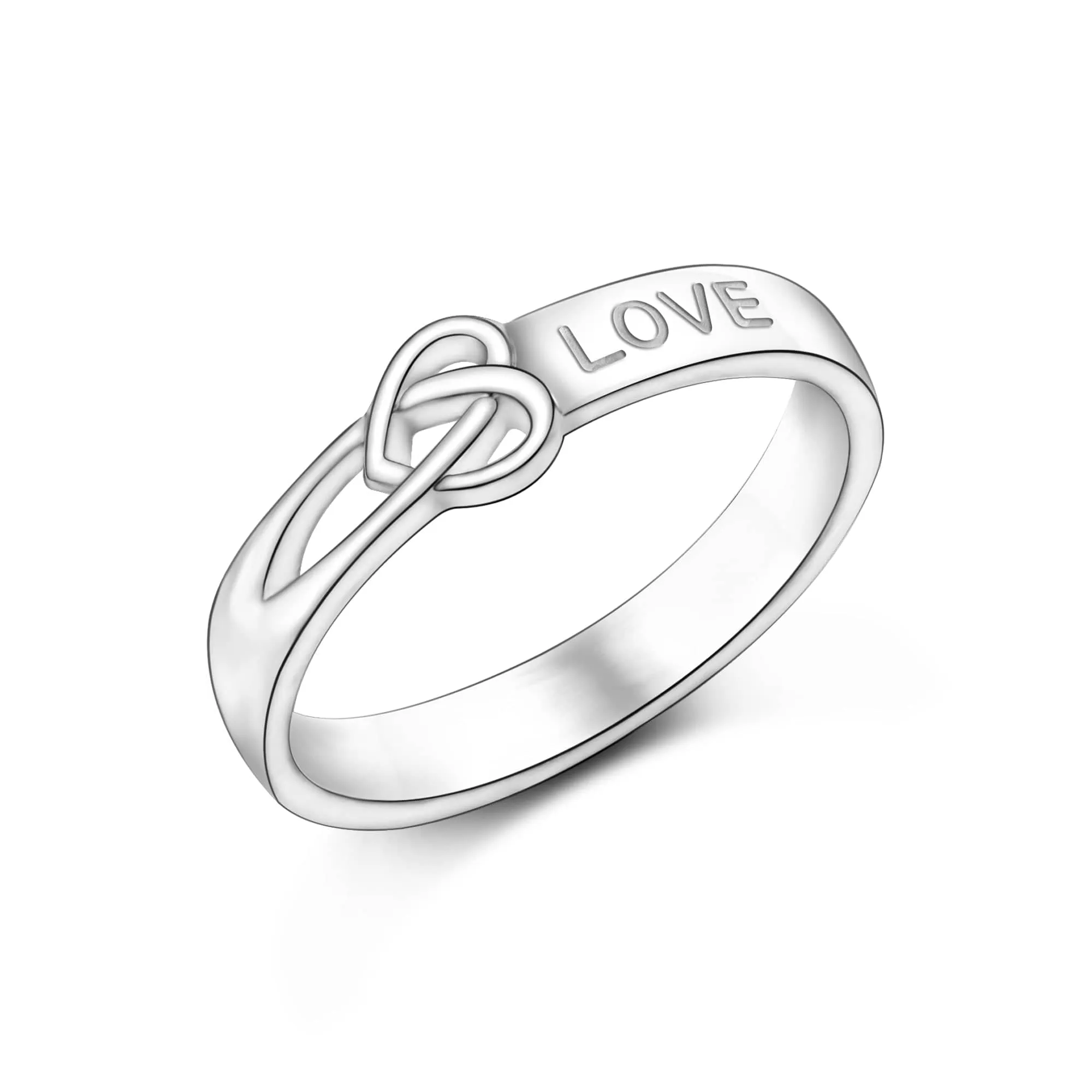 Infinity Love Knot Silver Promise Rings for Him