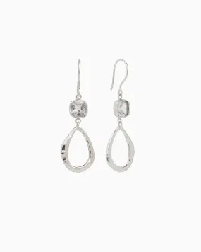 Island Rain Drop Earrings - White Topaz