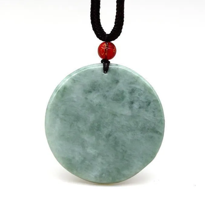 Jade Dragon Chasing the Flaming Pearl Pendant Necklace #119-1230