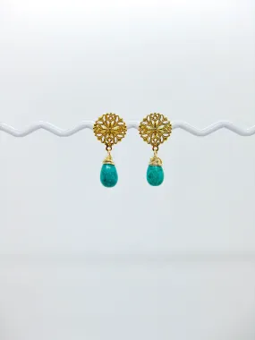 Jonquil: Turquoise Earrings - e642