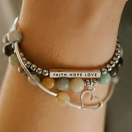 Key | Soft Bangle Charm Bracelet |  Howlite