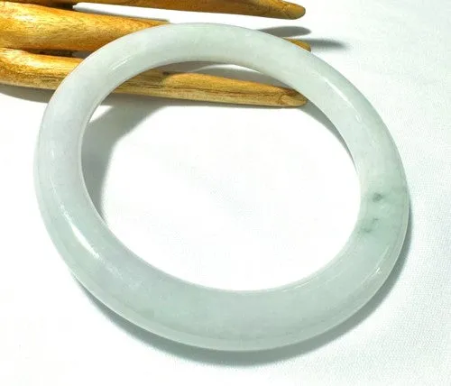 Kiss of Hong Large Round Burmese Jadeite Bangle Bracelet 73.5 mm (BB2962)