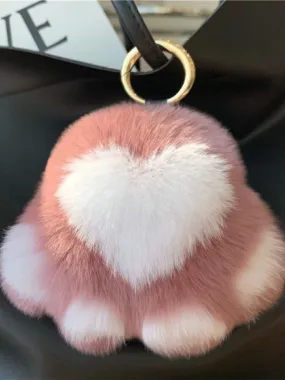 Kitten's paws plush bag pendant