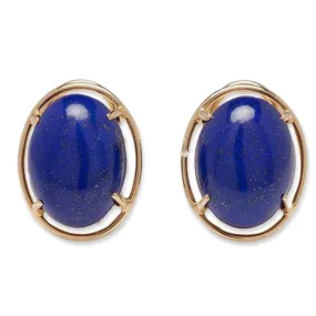 Lapis Cabochon Earrings