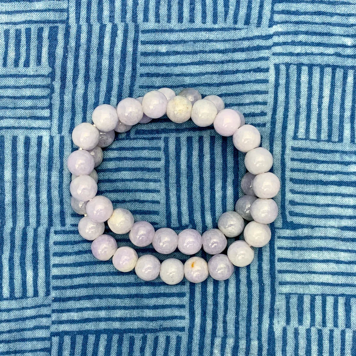 Lavender Jadeite 10mm Stretch Wrap Bracelet