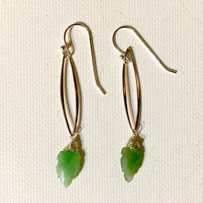 Leaf Jade earrings