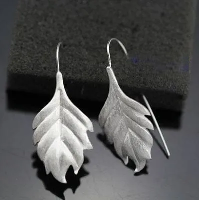 Lovely Long Flower Earrings - 925 Sterling Silver