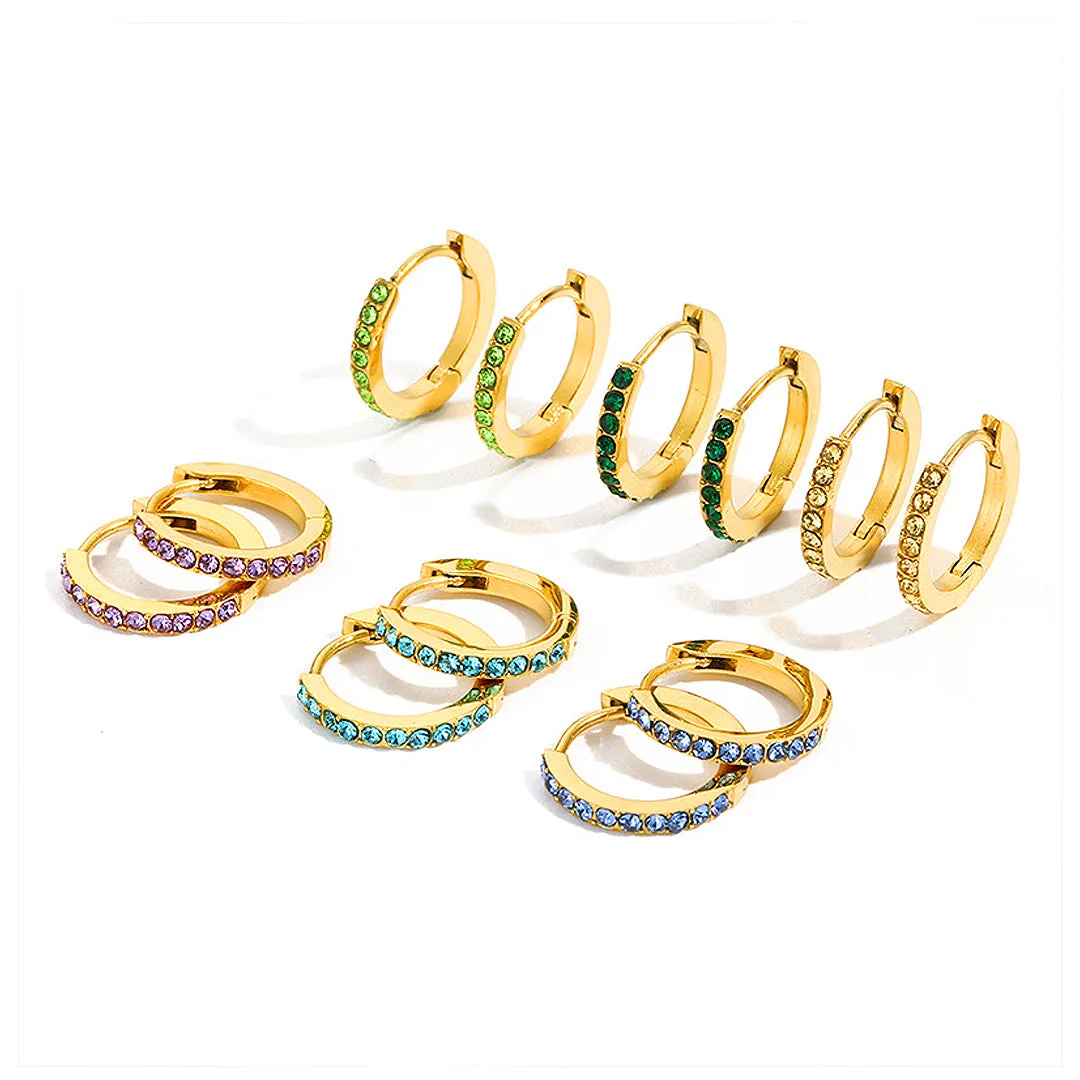 Luxe3586 - Birthstone Ear Hoops