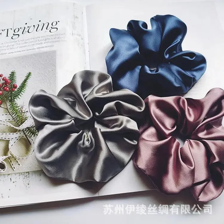 MAC010 hijab scrunchies, silk hair ribbon