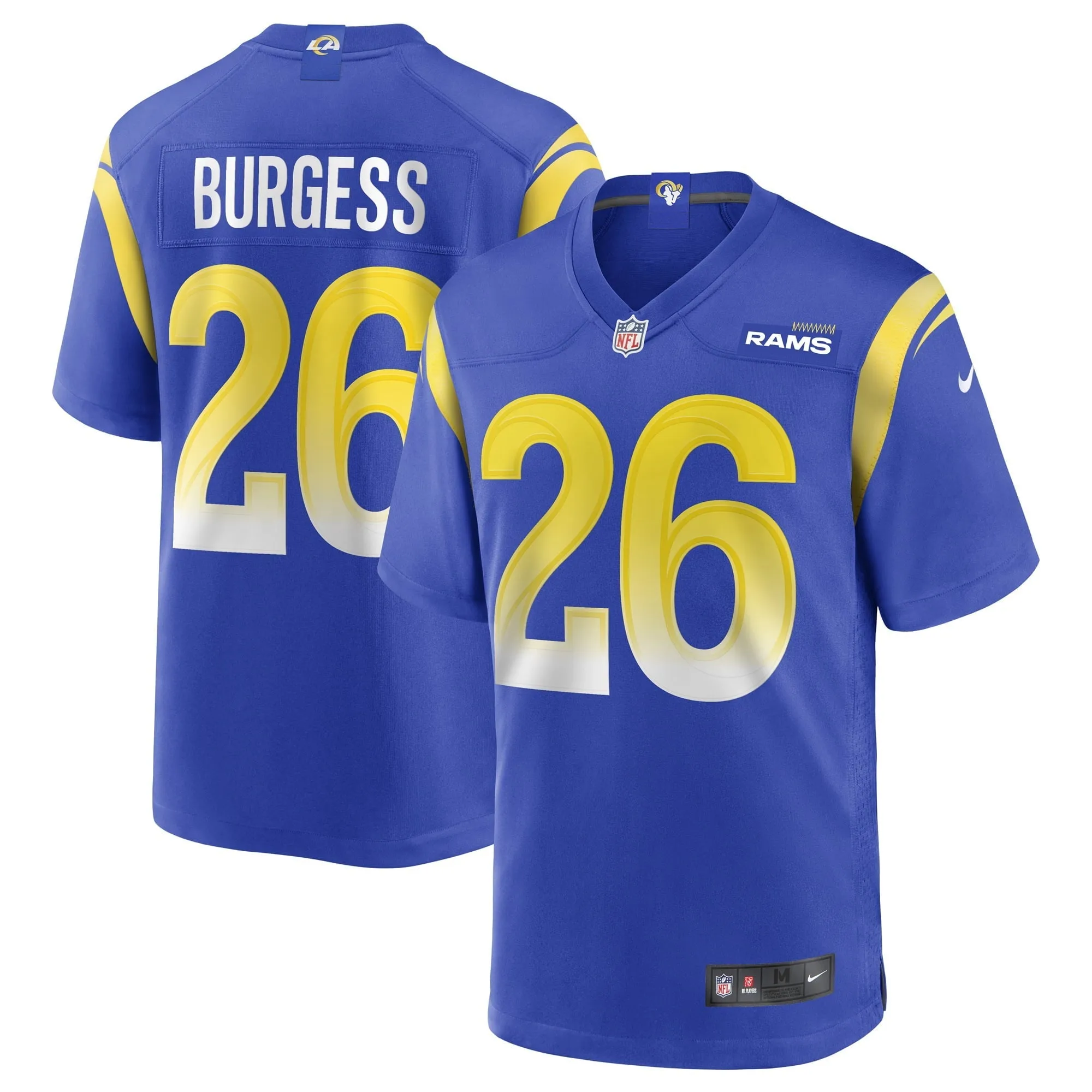 Men's Nike Terrell Burgess Royal Los Angeles Rams Game Jersey