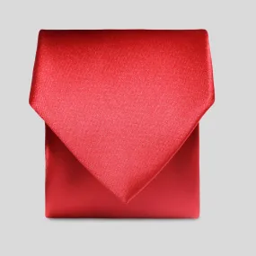 Mens Scarlet Red Satin Tie