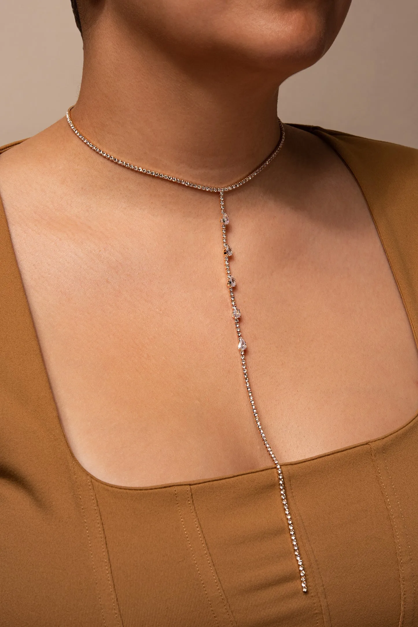 Mia Single Line Drop Necklace