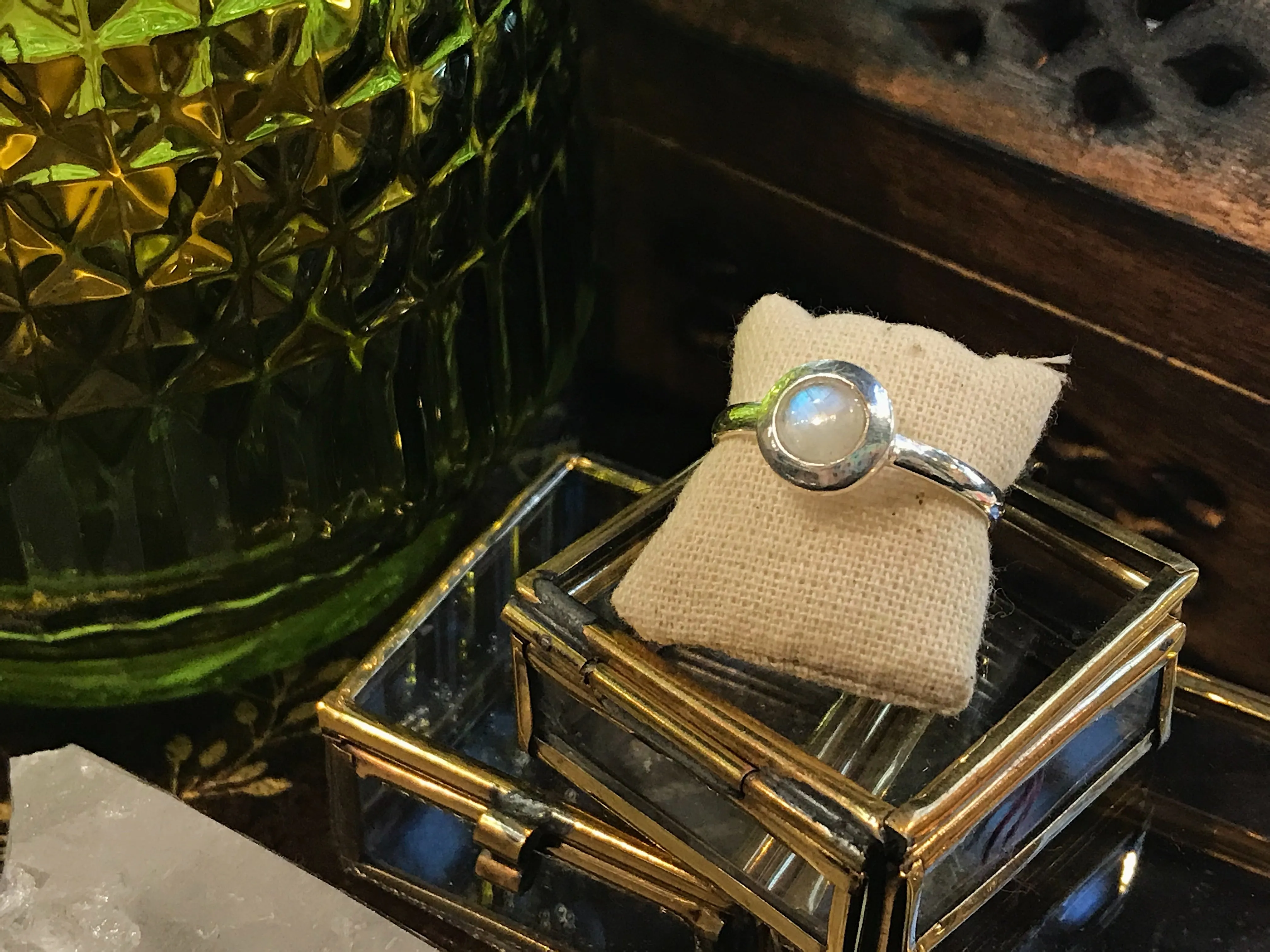 Moonstone Calix Ring