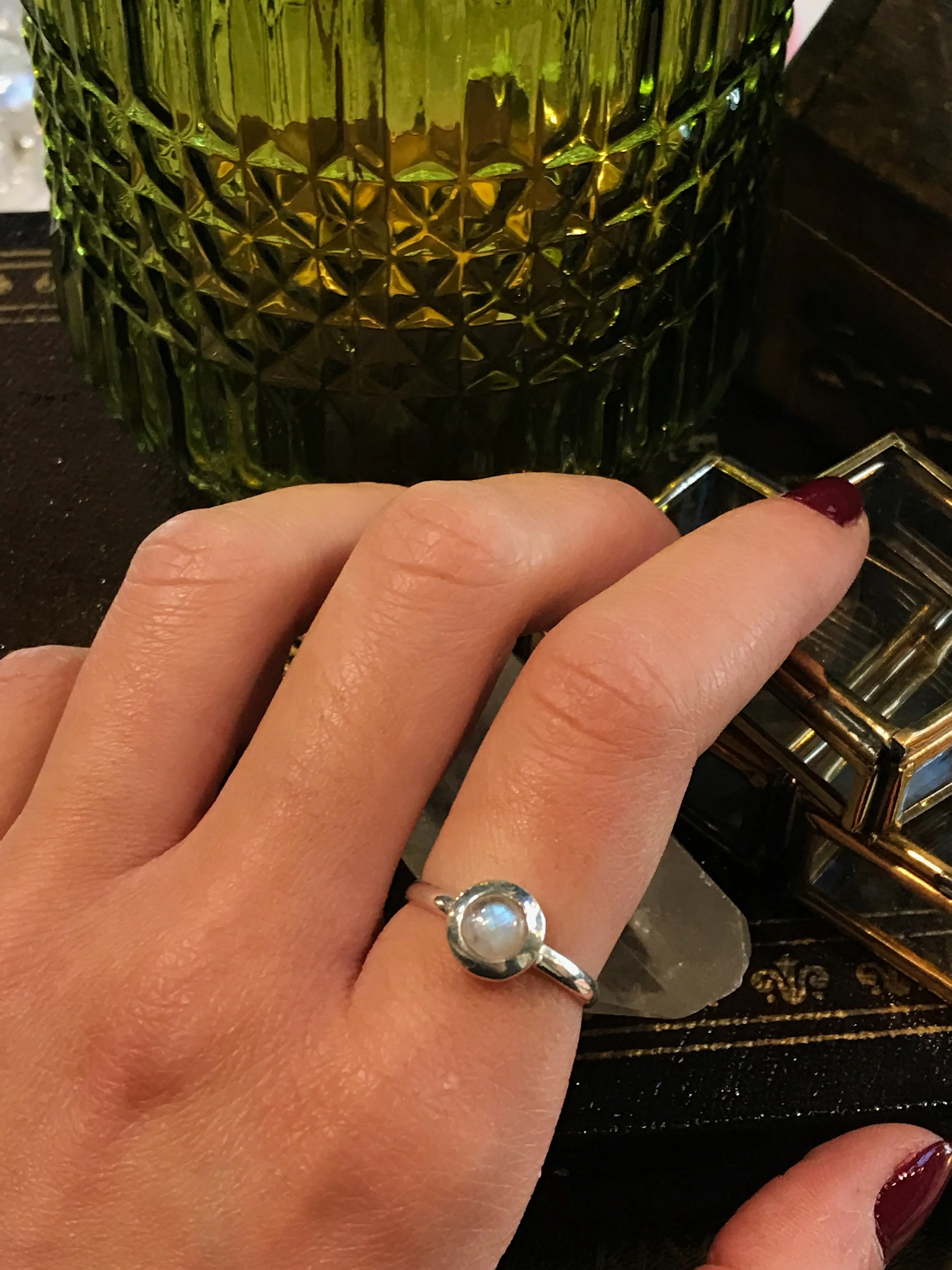 Moonstone Calix Ring