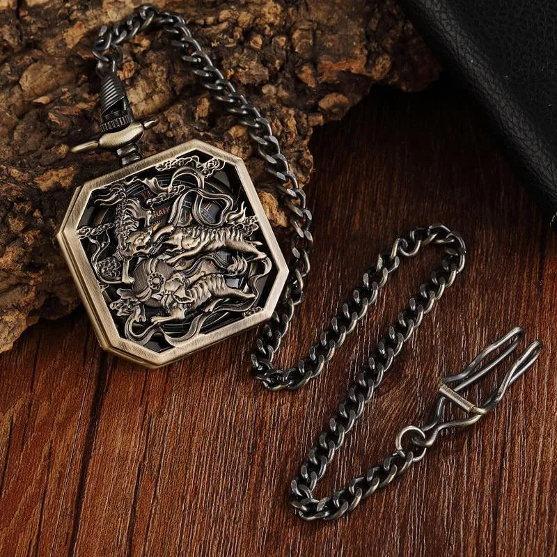 Mystical Kirin Mechanical Pocket Watch