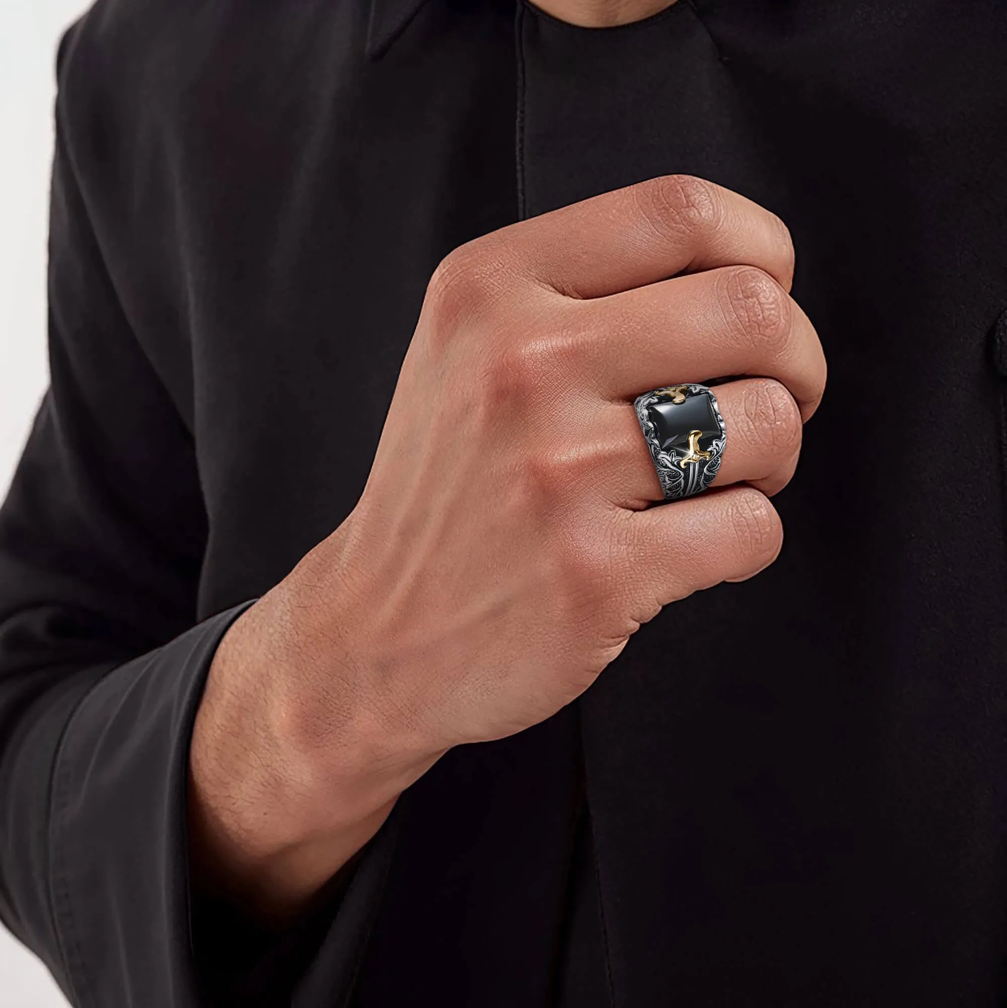 Onyx Sabre Men's Ring