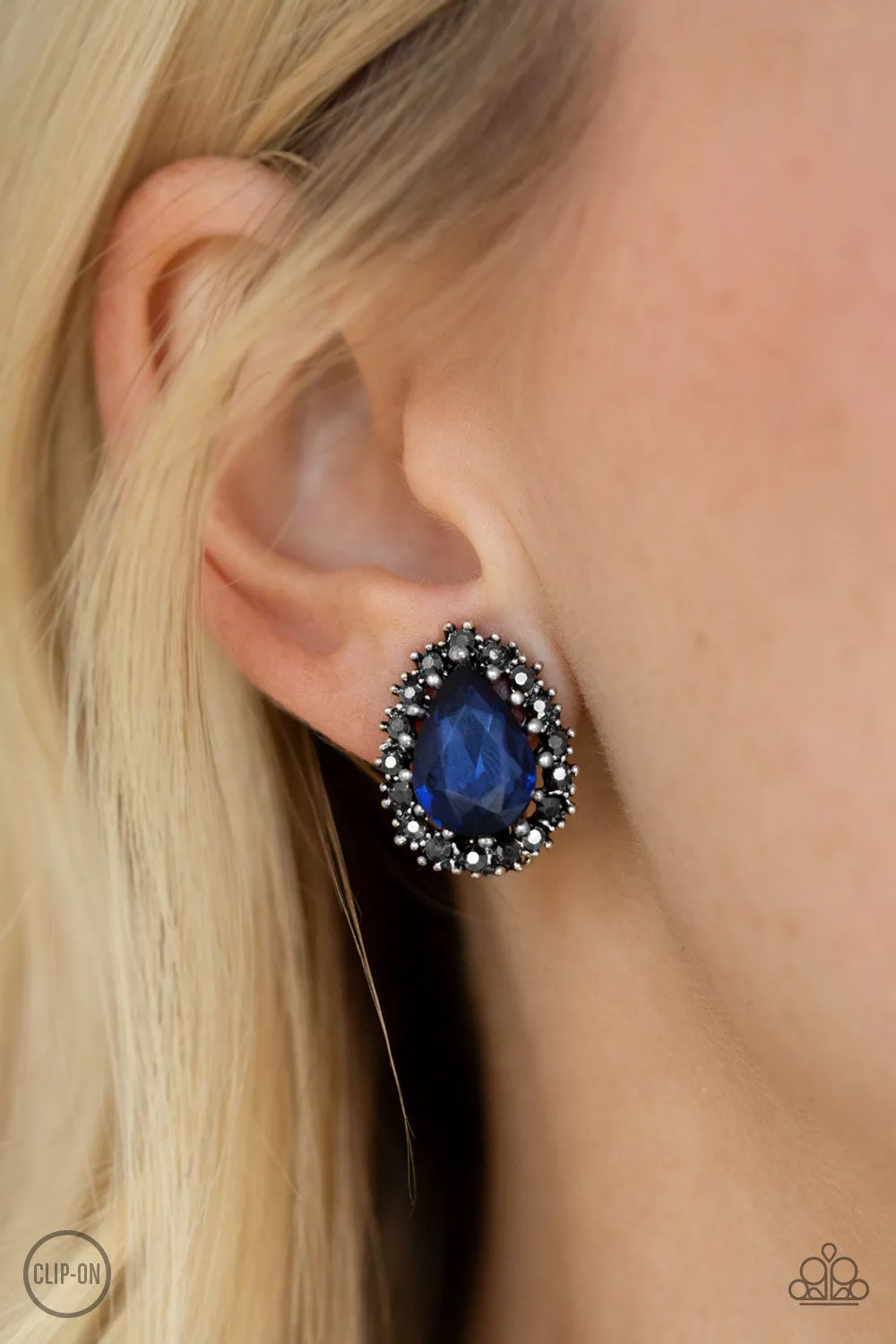 Paparazzi Earring ~ Quintessentially Queen - Blue