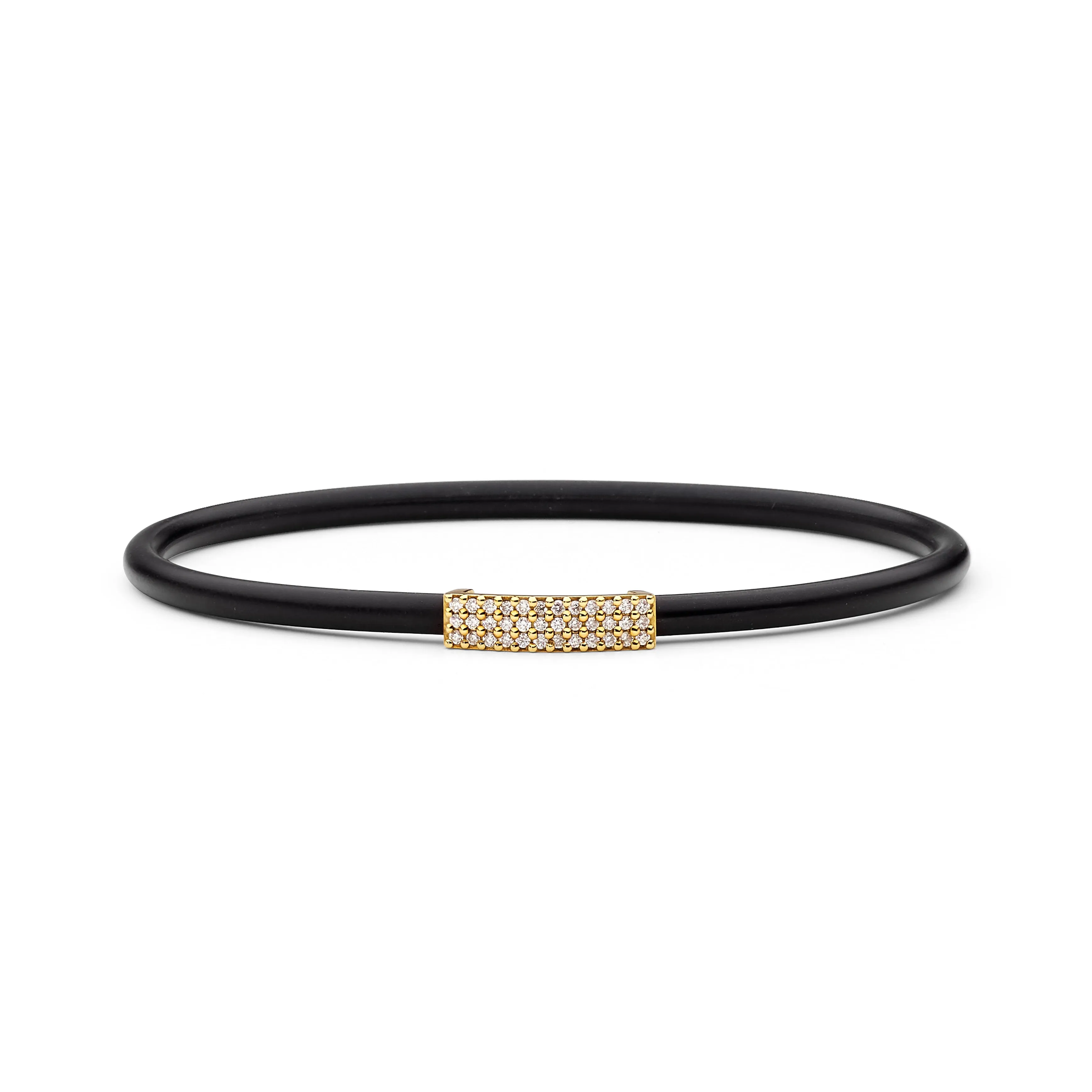 Pave Set Diamond Neoprene Bangle