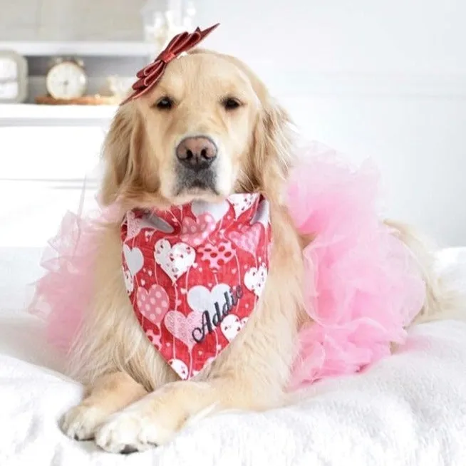 Peace, Love and Valentine's Day Custom Embroidered Bandanas