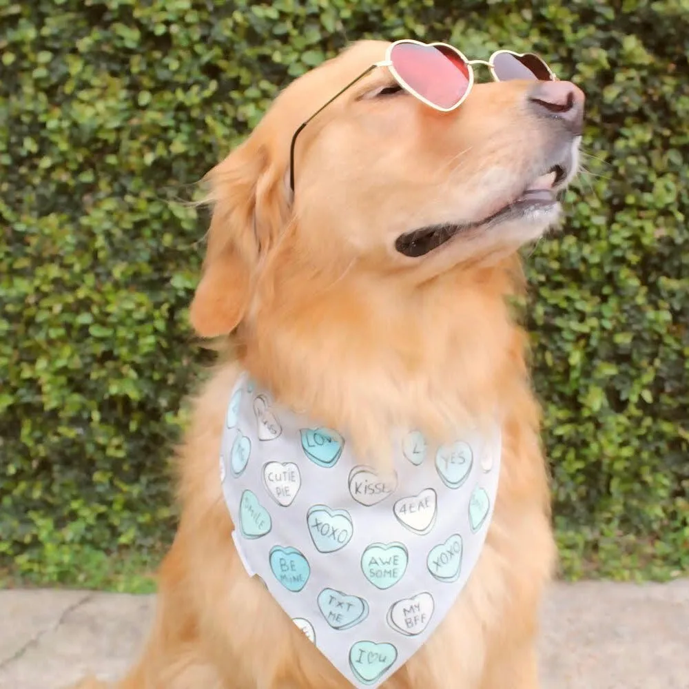 Peace, Love and Valentine's Day Custom Embroidered Bandanas