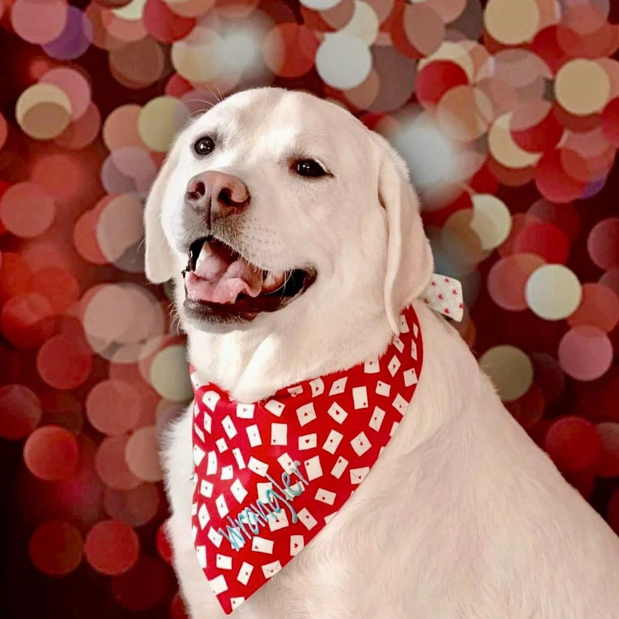 Peace, Love and Valentine's Day Custom Embroidered Bandanas