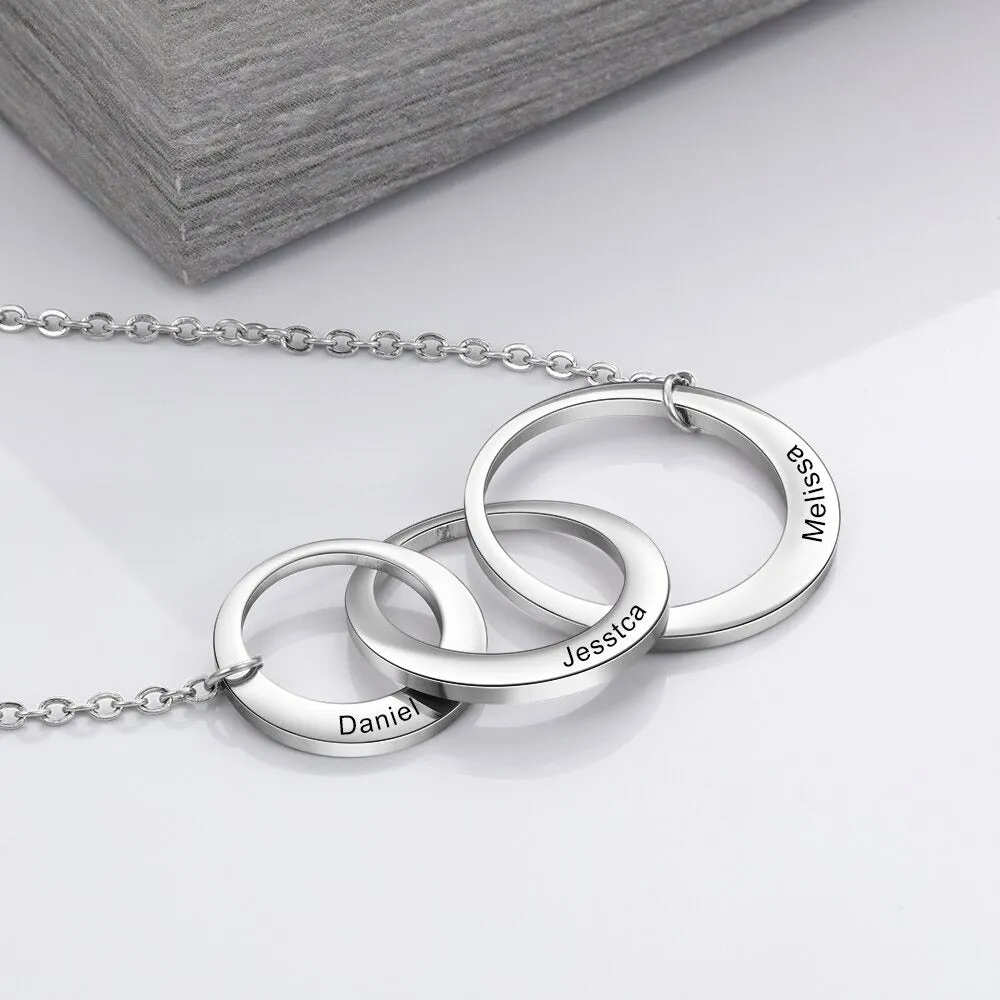 Personalized Intertwined Circle Necklace