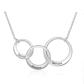 Personalized Intertwined Circle Necklace