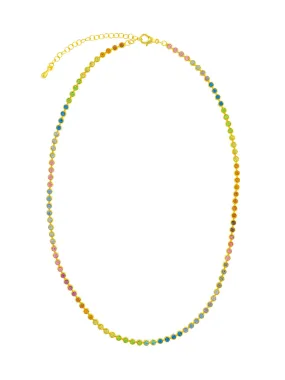 Rainbow CZ Collar Necklace