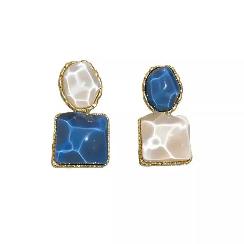 RB335 Irregular Sweet Drop Earrings: Fine Resin Charm Jewelry with Fashion Flair