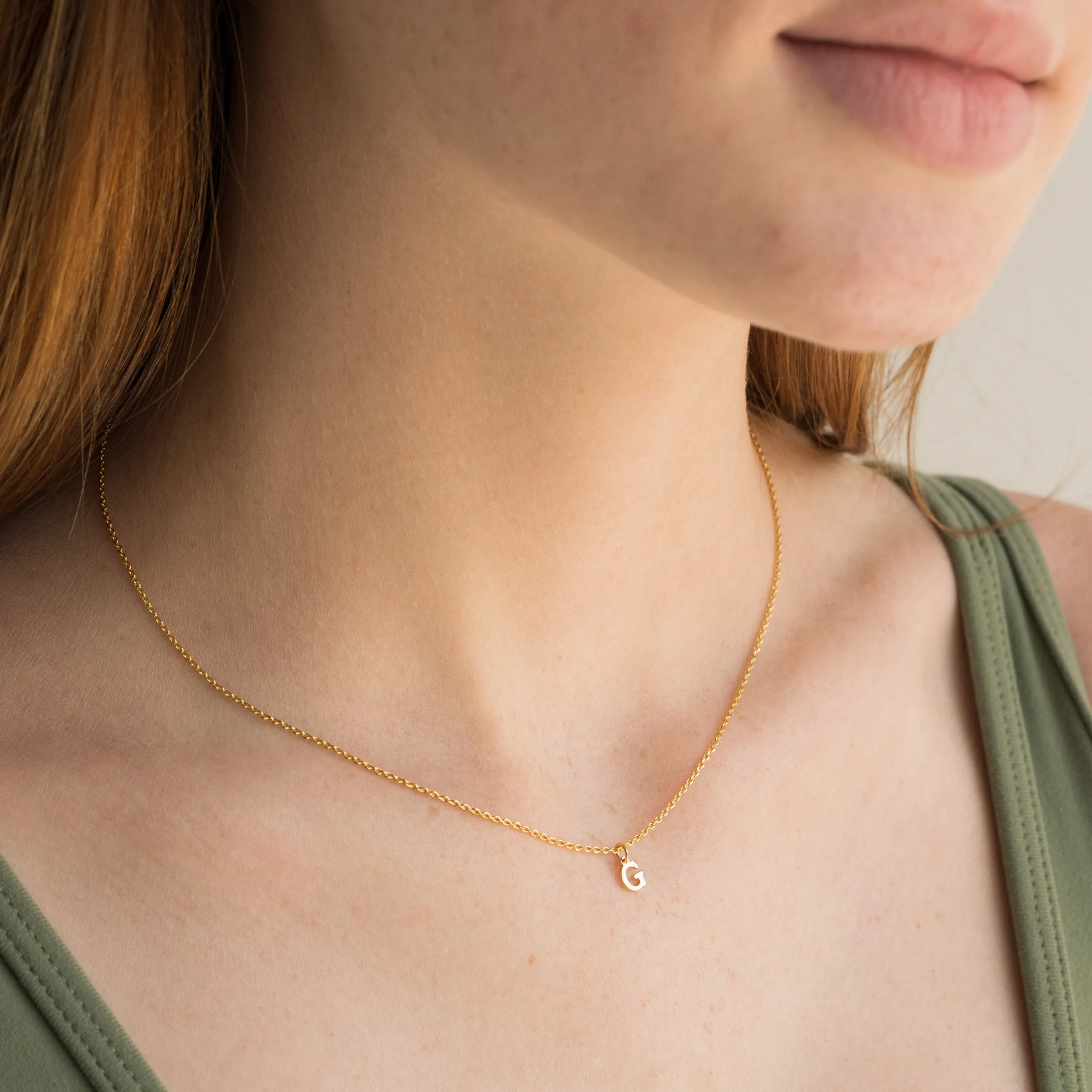 SALE Dainty Love Initial Necklace