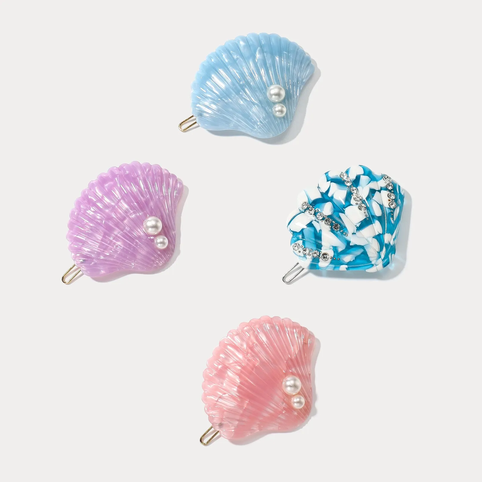 Seashell Hair Claw Clips, Set of 2