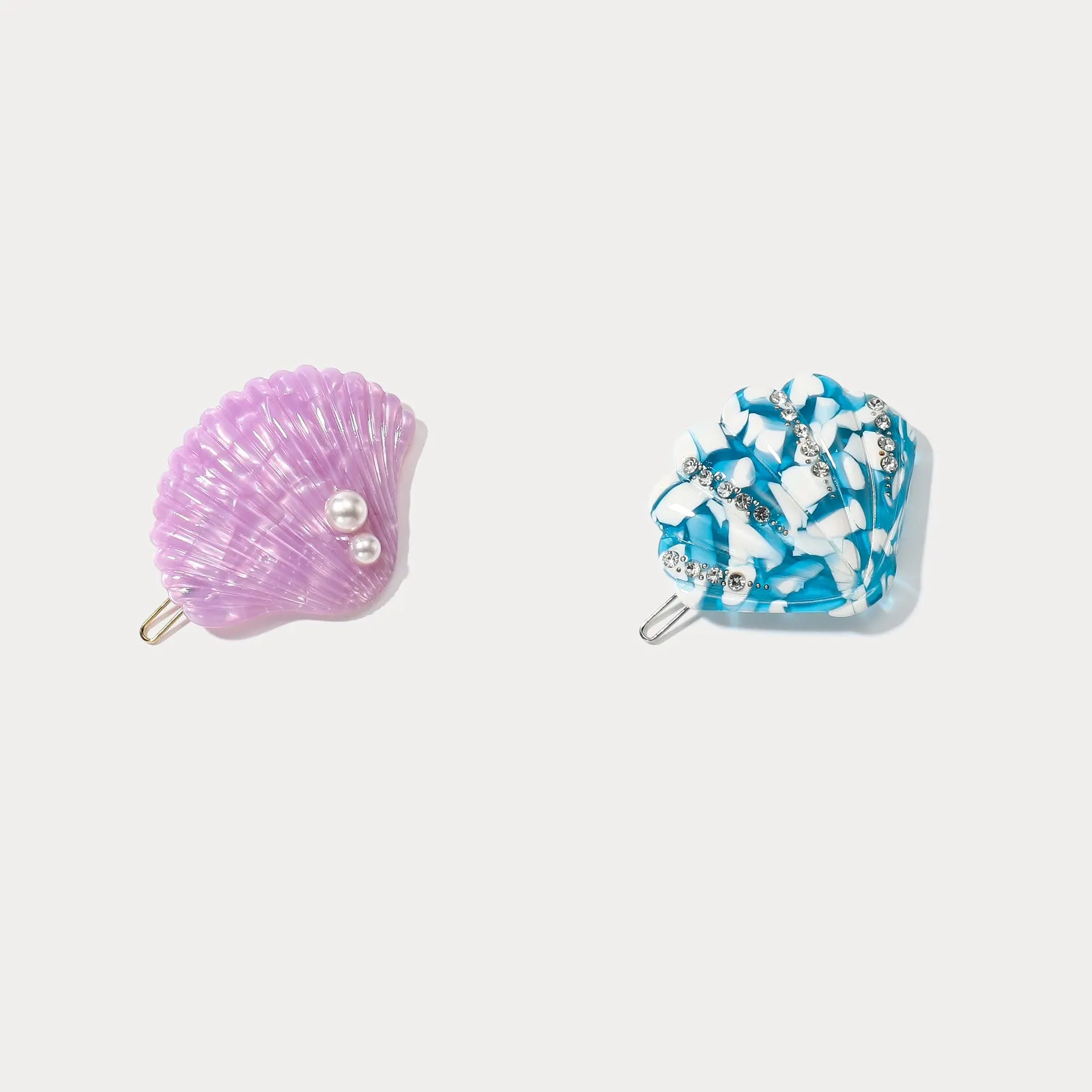 Seashell Hair Claw Clips, Set of 2