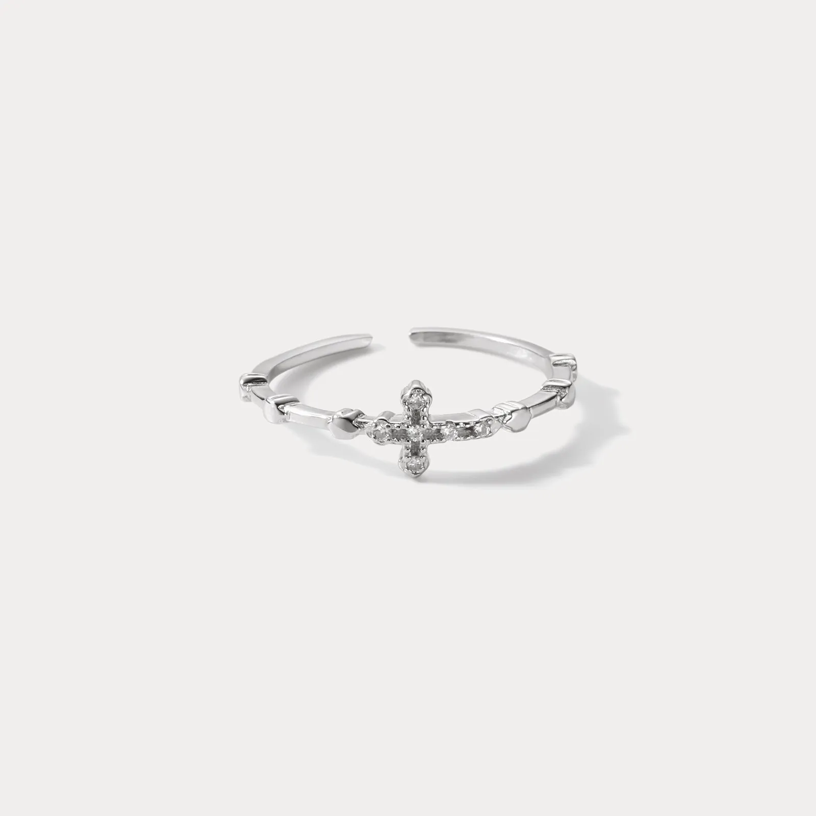 Silver Cross Ring